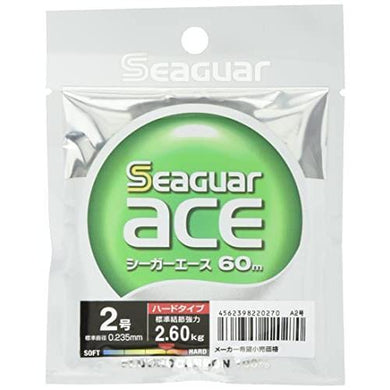 KUREHA Seaguar Ace Fluorocarbon Line 60m #2 2.60kg 5.7lb Spinning Reel 4562398220270