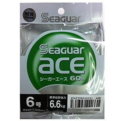 KUREHA Seaguar Ace Fluorocarbon Line 60m #6 6.6kg 14.6lb Spinning Reel 4562398220331