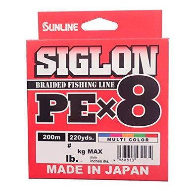 SUNLINE SIGLON PE X8 200m #0.6 / 10lb Multicolor  PE Braid 4968813432103