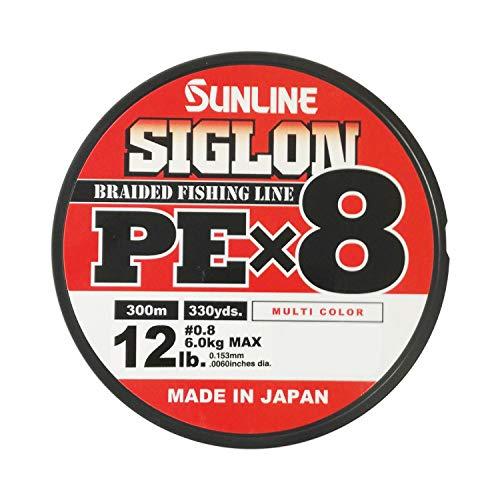 SUNLINE SIGLON PE X8 300m #0.8 / 12lb Multi color PE Braid