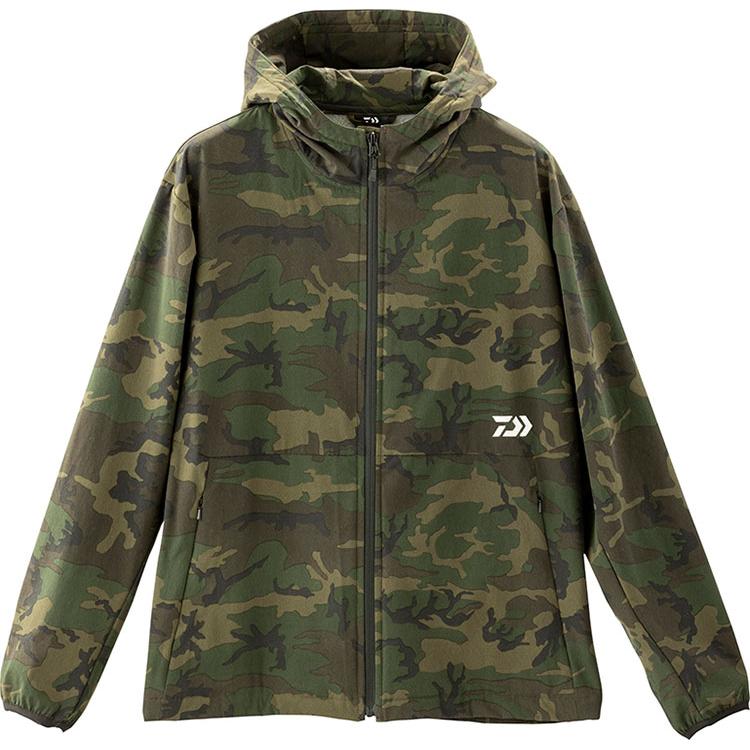 Daiwa DJ-93009 Stretch Full Zip Hoodie 2XL Green Camo 4550133006616
