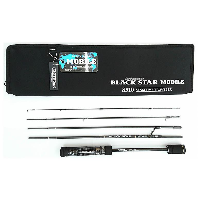 XESTA BLACK STAR Second Generation Mobile S510 Sensitive Traveler Spinning Rod 4573439012891