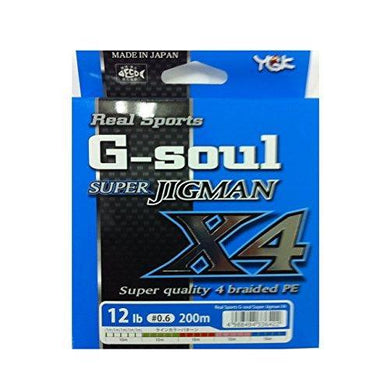 YGK G-SOUL SUPER JIGMAN X4 200m #0.6-12LB PE Braid 4988494336422