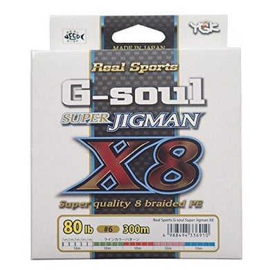 YGK G-SOUL SUPER JIGMAN X8 300m #6-80LB PE Braid 4988494336910