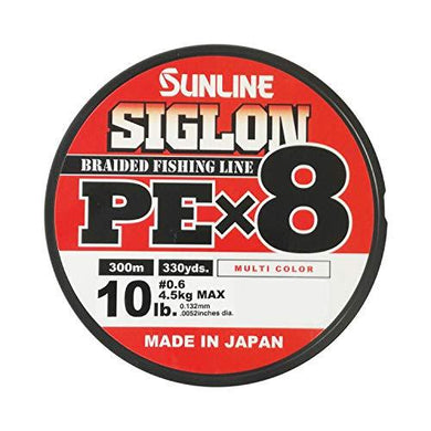 SUNLINE SIGLON PE X8 300m #0.6 / 10lb Multicolor  PE Braid 4968813432615