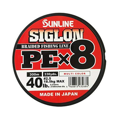 SUNLINE SIGLON PE X8 300m #2.5 / 40lb Multicolor  PE Braid 4968813432684