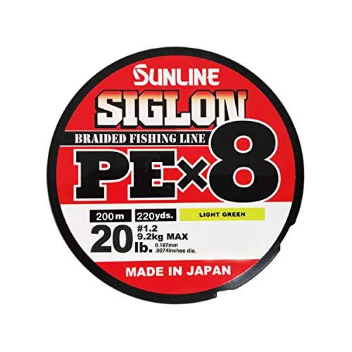 SUNLINE SIGLON PE X8 200m #1.2 / 20lb light green  PE Braid 4968813434350