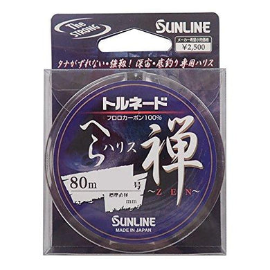 SUNLINE Tornado Hera-Line Leader Zen 80m #0.25  Fluorocarbon Line 4968813521326