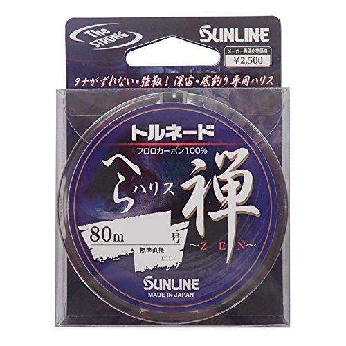 SUNLINE Tornado Hera-Line Leader Zen 80m #0.25  Fluorocarbon Line 4968813521326