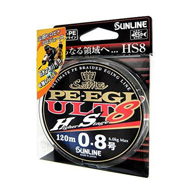 SUNLINE SM PE EGI ULT HS8 120m HG #0.8  PE Braid 4968813534678