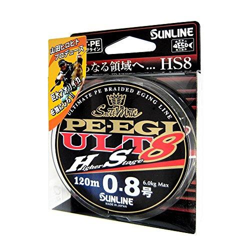 SUNLINE SM PE EGI ULT HS8 120m HG #0.8  PE Braid 4968813534678