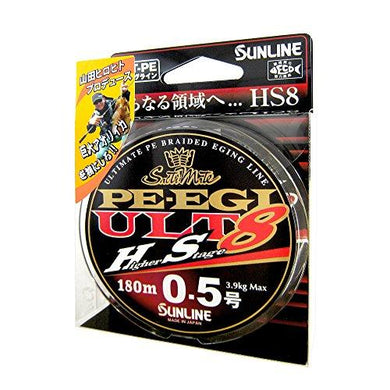 SUNLINE SM PE EGI ULT HS8 180m HG #0.5  PE Braid 4968813534715