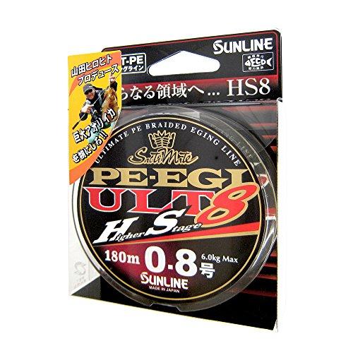 SUNLINE SM PE EGI ULT HS8 180m HG #0.8  PE Braid 4968813534746