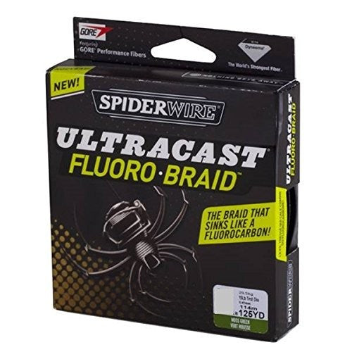 Berkley SPIDERWIRE ULTRACAST FLUORO BRAID 80LB 125YD MGRN Fishing Line 0022021600441