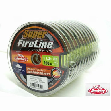 Berkley Super FireLine Green 1200m 12-Linking #1.2 20lb Fishing Line 0028632669501
