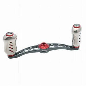 LIVRE Crank Feather 100 For right-handed For Daiwa (Gunmetal P Red G)  Reel Parts 4580421719621