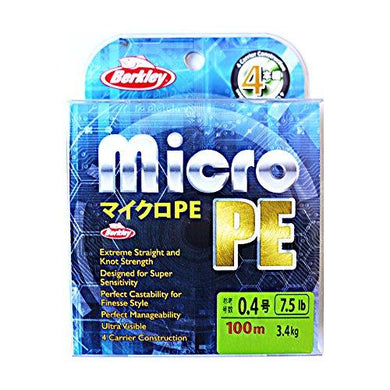 Berkley Micro PE 7.5lb 100M Lime PE Braid 0028632768433
