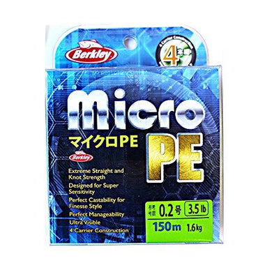 Berkley Micro PE 3.5lb 150M Lime PE Braid 0028632768464